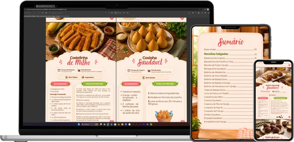 O Guia da Lancheira Saudável no computador, tablet e celular